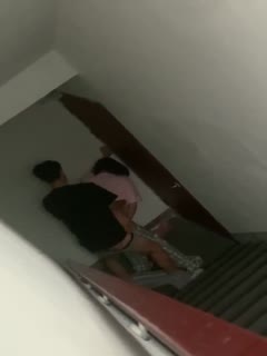 玩的就是心跳楼梯出口直接操 #户外